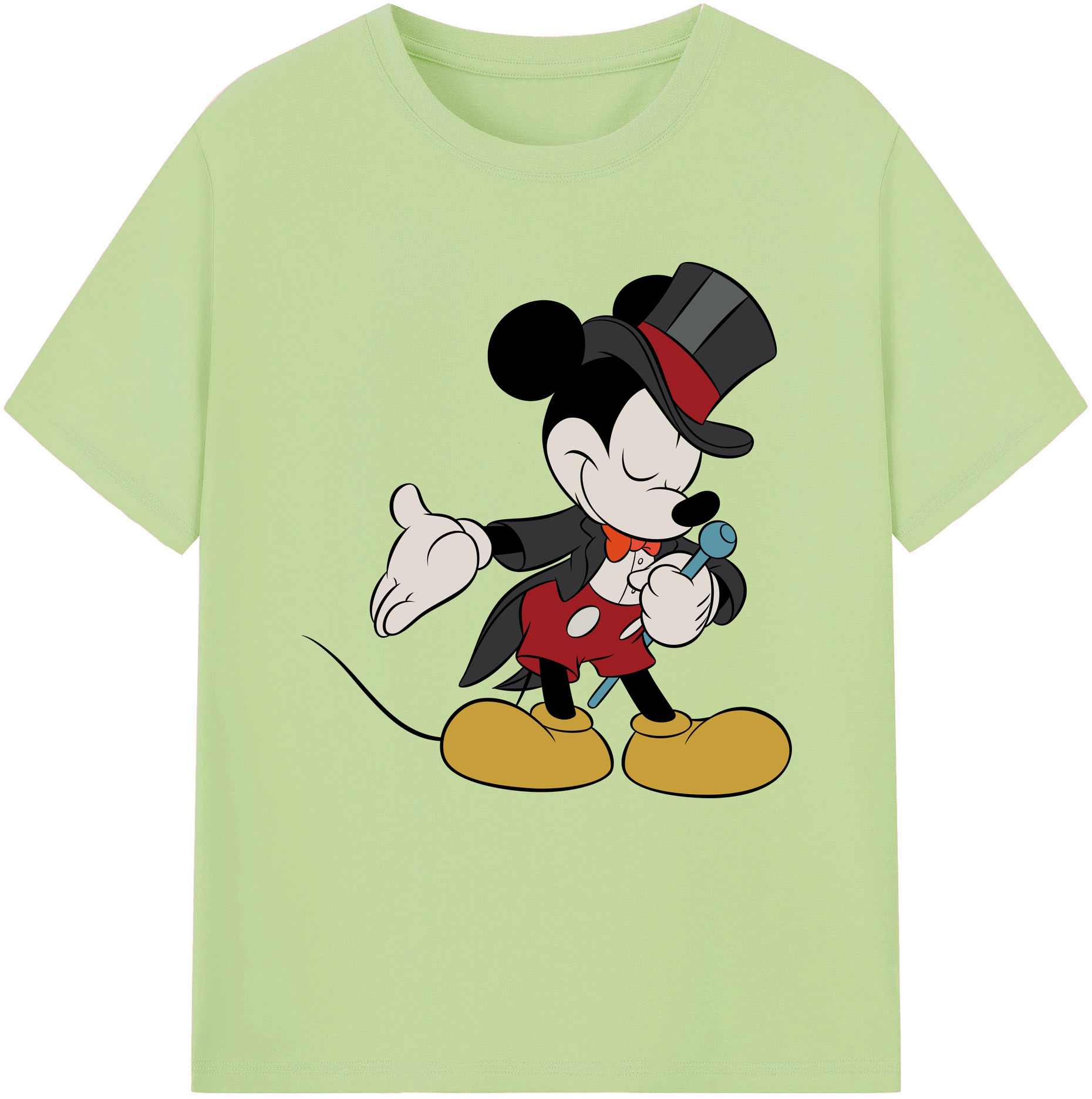 （画像用） ミッキーマウス Mickey Mouse 綿100％半袖Tシャツ（フロントプリント）